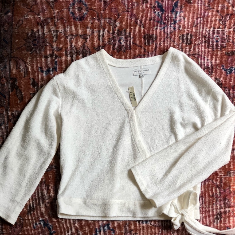 Madewell TEXTURE & THREAD Tie Front Top